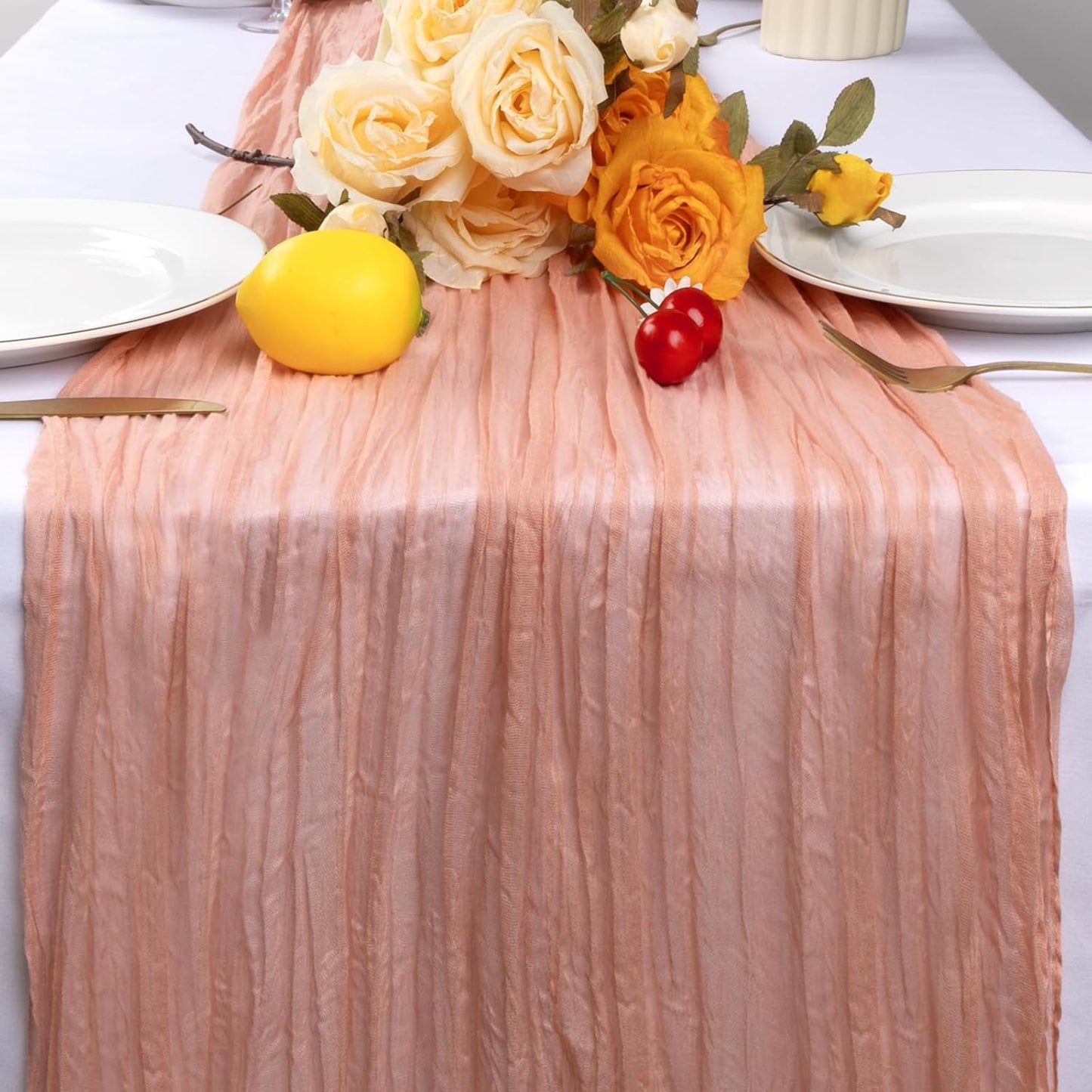 Cheesecloth Boho Gauze Table Runner (35" x 120") - 6 PACK