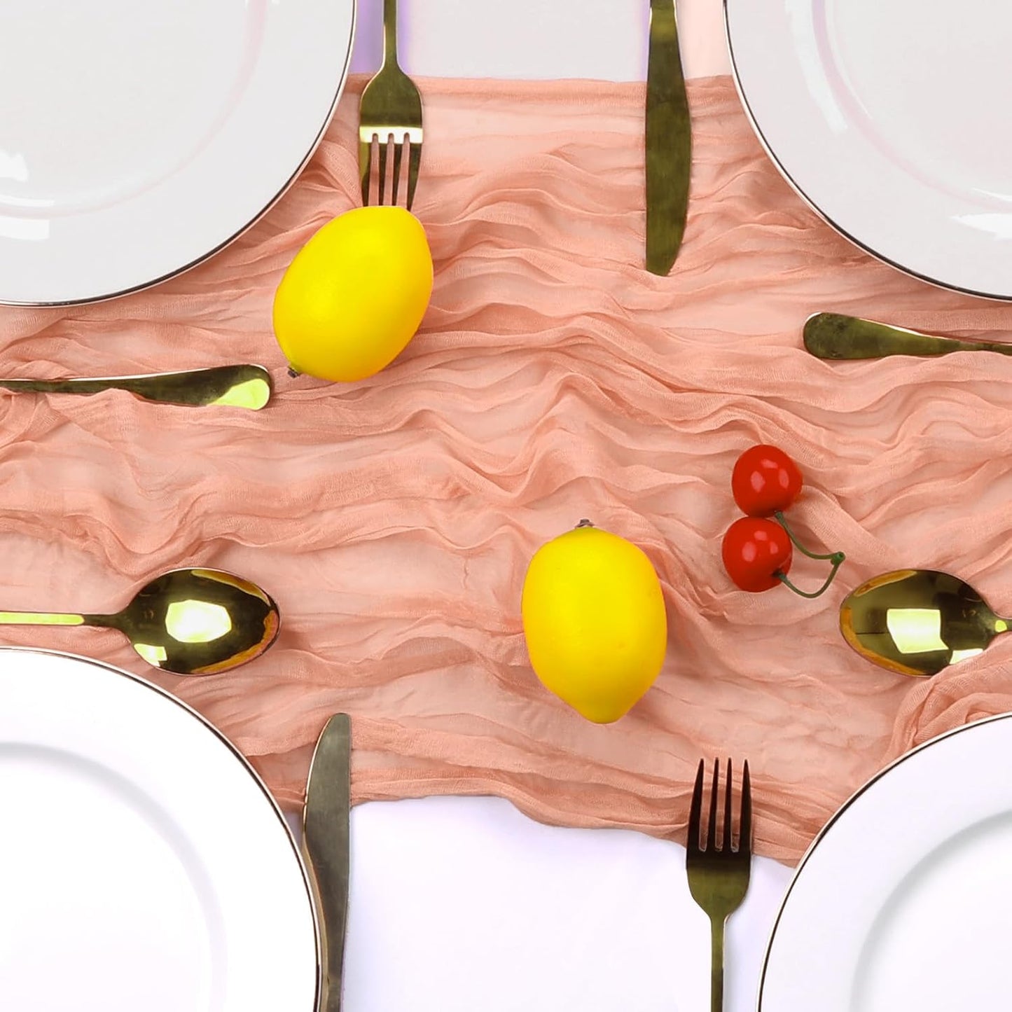 Cheesecloth Boho Gauze Table Runner (35" x 120") - 6 PACK