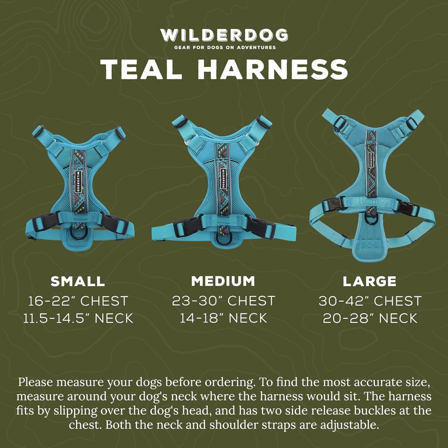 Wilderdog Lightweight Dog Harness with Reflective Straps