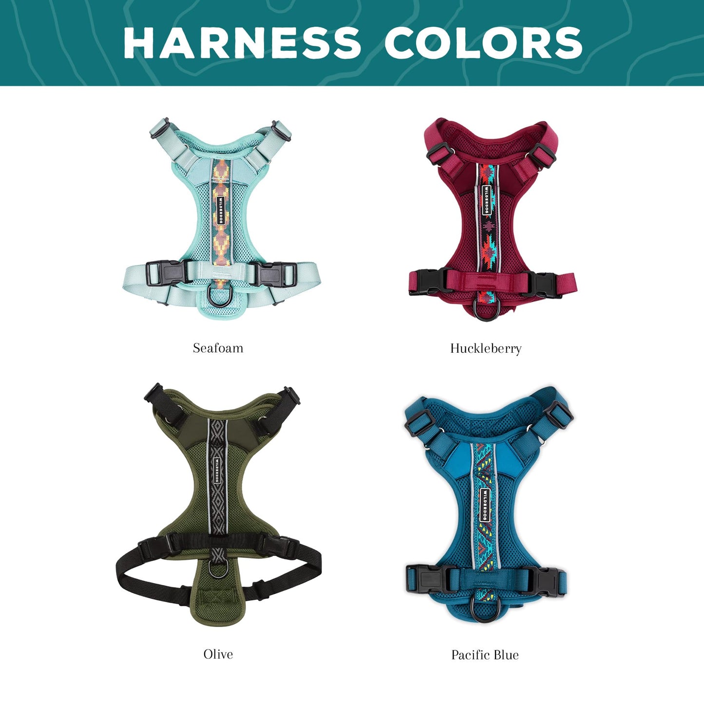 Wilderdog Lightweight Dog Harness with Reflective Straps