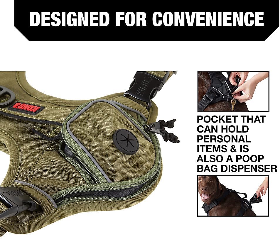 KONG Ultra Durable Waste Bag Harness (Medium, Green)