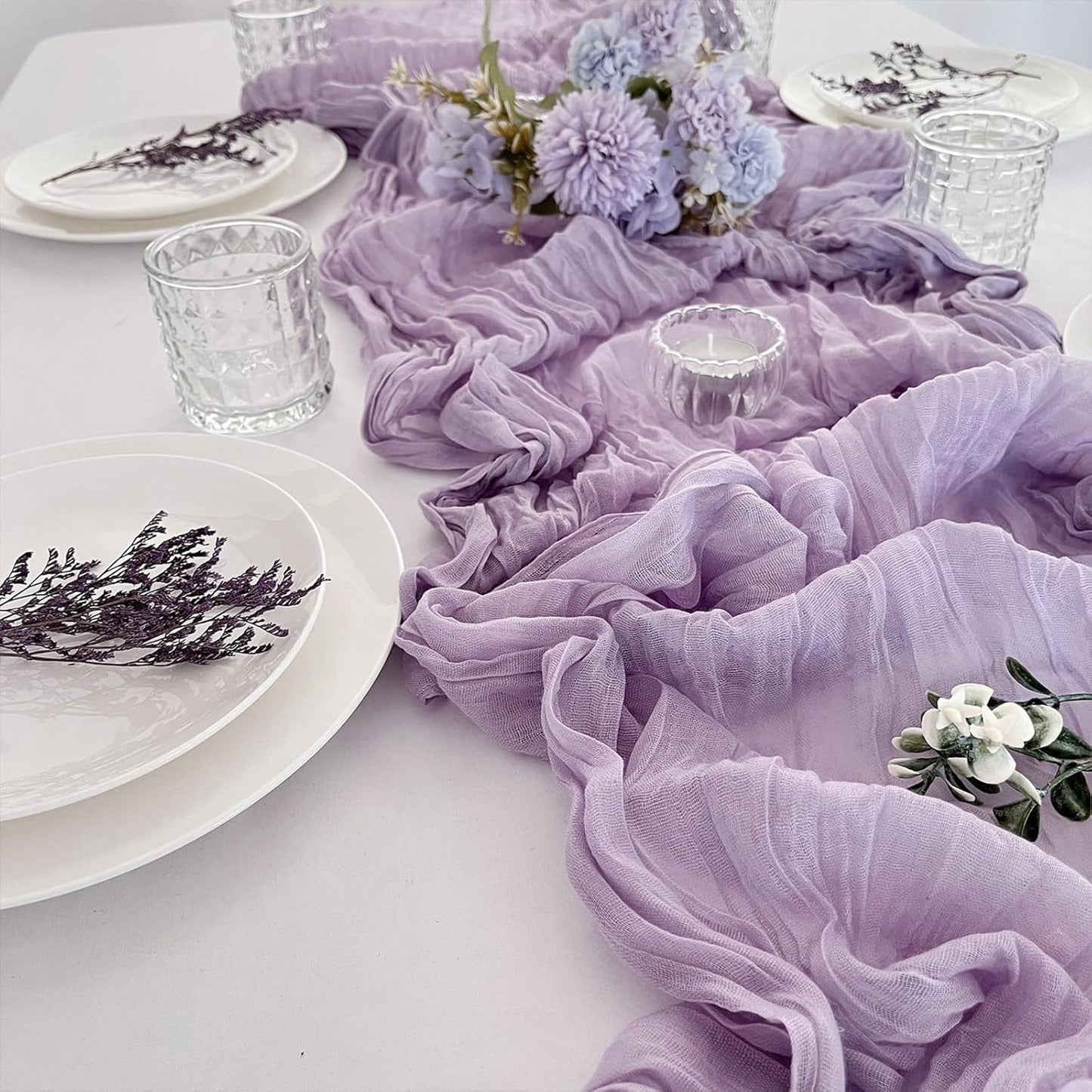 Cheesecloth Boho Gauze Table Runner (35" x 120") - 6 PACK