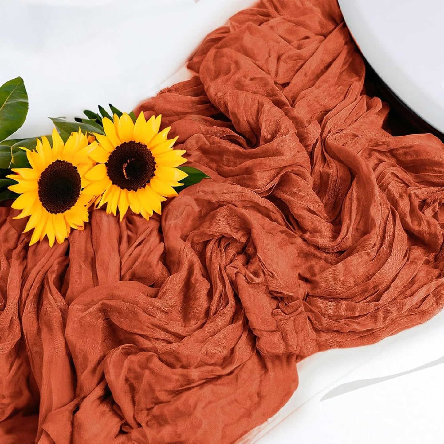 Cheesecloth Boho Gauze Table Runner (35" x 120") - 6 PACK