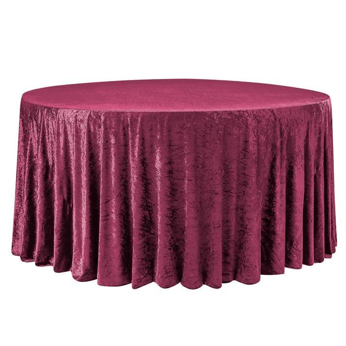 Experience Unrivaled Luxury: Velvet 120" Round Tablecloth