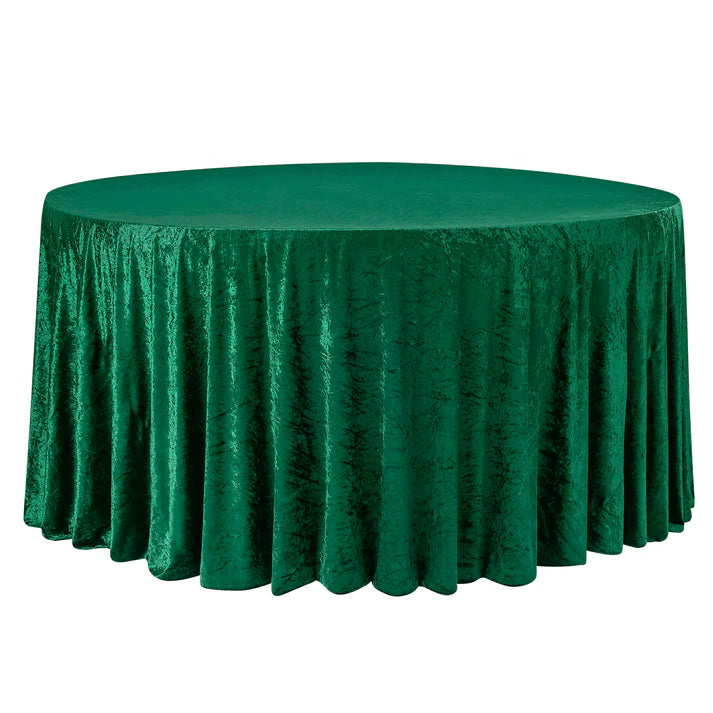 Experience Unrivaled Luxury: Velvet 120" Round Tablecloth