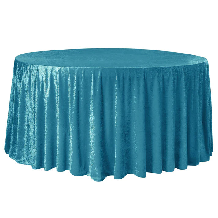 Experience Unrivaled Luxury: Velvet 120" Round Tablecloth