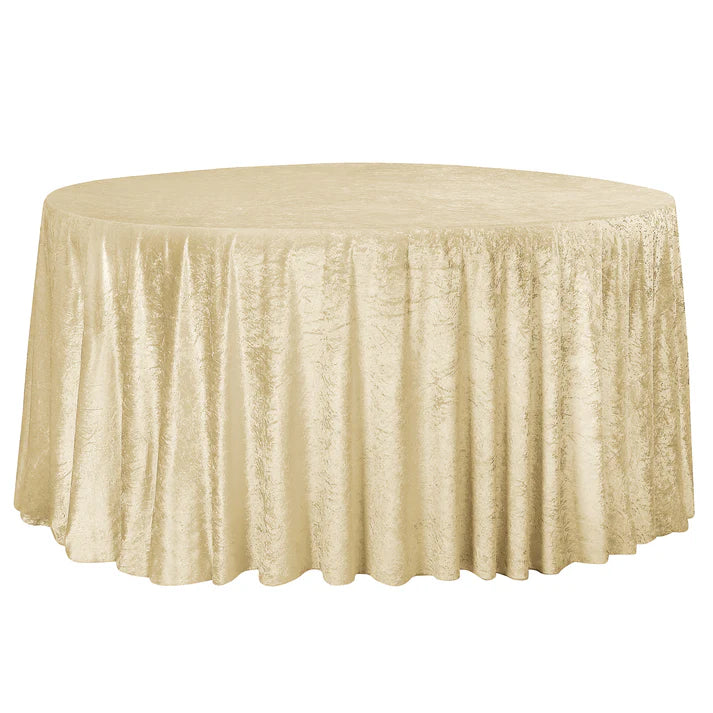 Experience Unrivaled Luxury: Velvet 120" Round Tablecloth