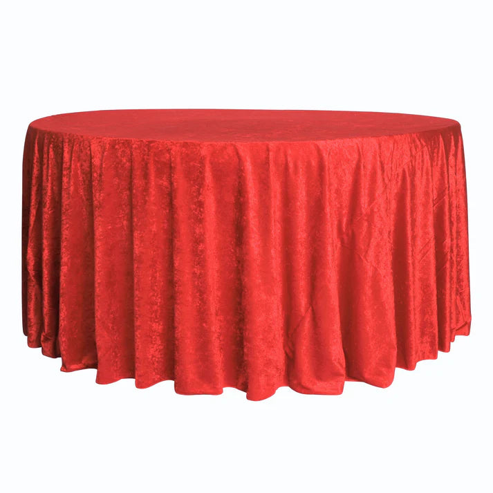 Experience Unrivaled Luxury: Velvet 120" Round Tablecloth