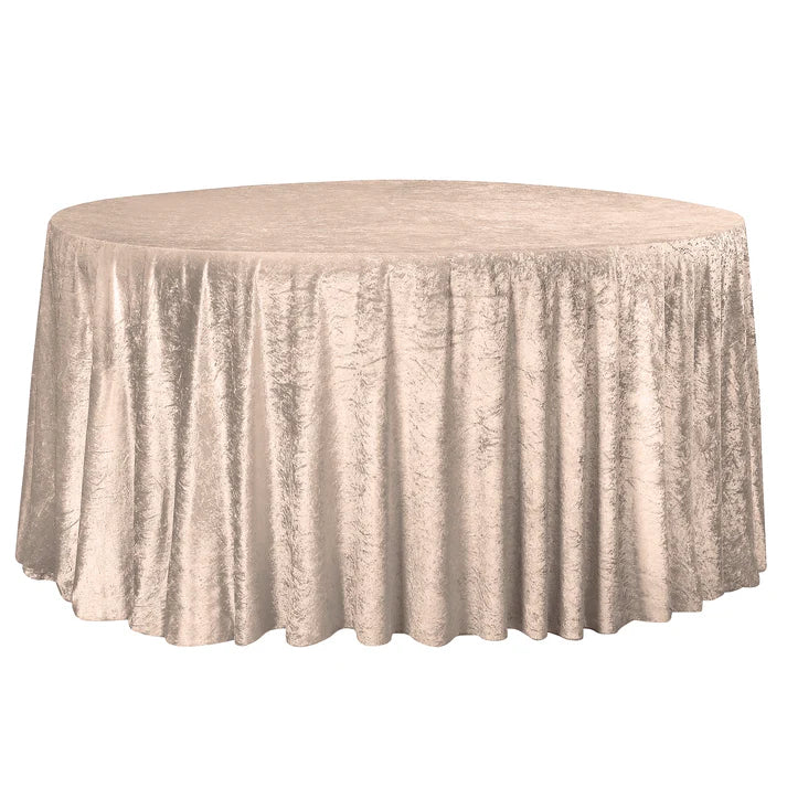 Experience Unrivaled Luxury: Velvet 120" Round Tablecloth