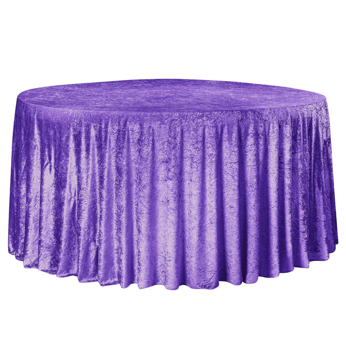 Experience Unrivaled Luxury: Velvet 120" Round Tablecloth