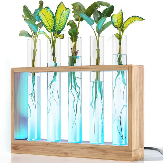 Light-Up Bamboo Air Vial Planter