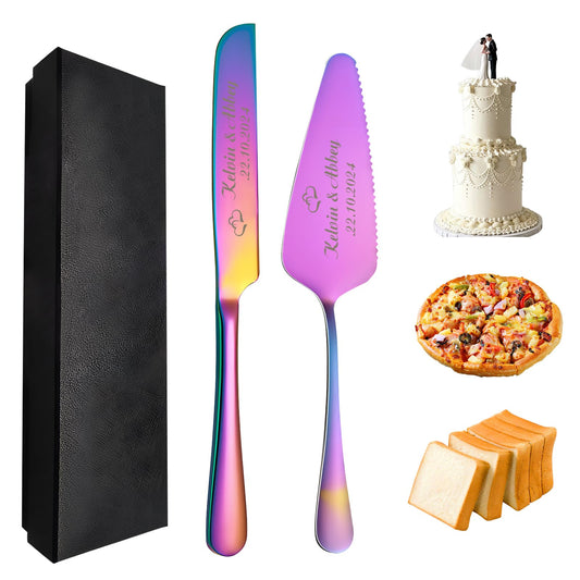 Mr. & Mrs. Wedding Cake Knife and Server Set