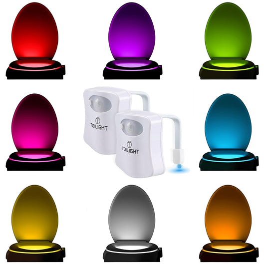 ToiLight The Original Toilet Bowl Night Light. Fun & Useful Bathroom Motion Sensor Tech Gadget. Funny Novelty Birthday Gift Idea. Stocking Stuffer for Him Her Guys Men Mom Brother