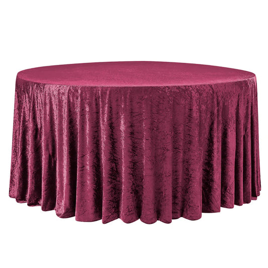 Experience Unrivaled Luxury: Velvet 120" Round Tablecloth